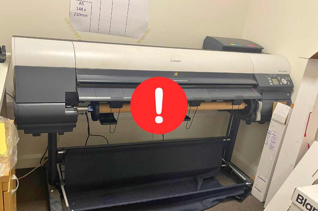 Large format printer – reminders